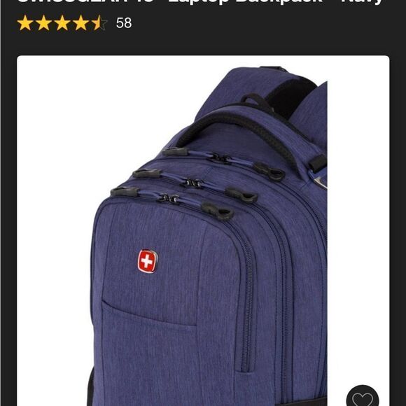 New With Tags Swissgear Navy 18" Laptop backpack - Picture 4 of 12